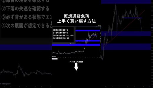 急落した仮想通貨を上手く買い戻す方法 #ビットコイン #アルトコイン  #btc