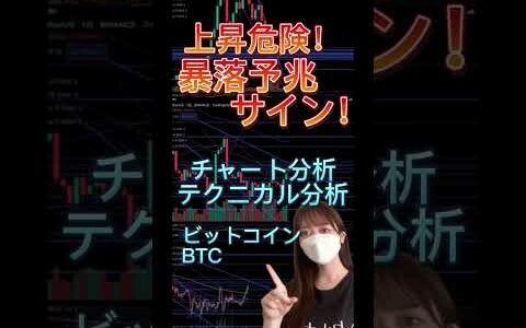 【BTC】ビットコイン暴落予兆サイン！上昇は一過性！チャート分析 テクニカル分析 仮想通貨
