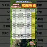 【1株2000円以下】時価総額500億円以上高配当日本株 #shorts #高配当 #日本株 #配当金