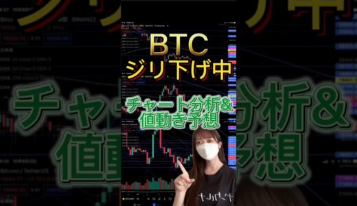 【BTC】ジリ下げ中 ビットコインチャート分析＆値動き予想