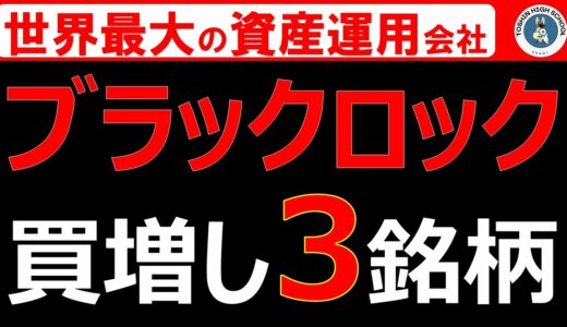 【大量保有】ブラックロック が直近買増した日本株3選