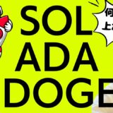 🧐上がりそうなアルトコイン🔥スペシャル🚀ドージ・エイダ・ソロナ📈分析動画👏🏻