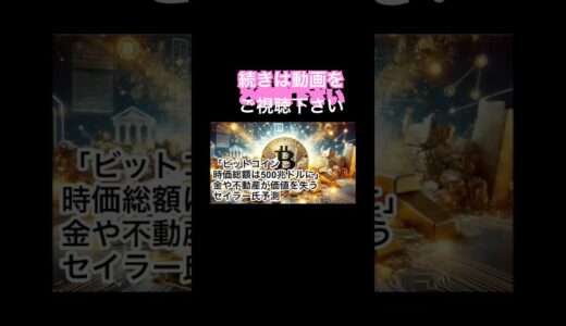 「ビットコイン時価総額は500兆ドルに」金や不動産が価値を失う｜セイラー氏予測